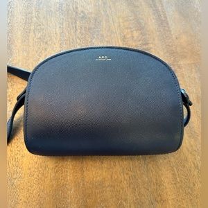 A.P.C. Mini Half Moon Bag in Navy